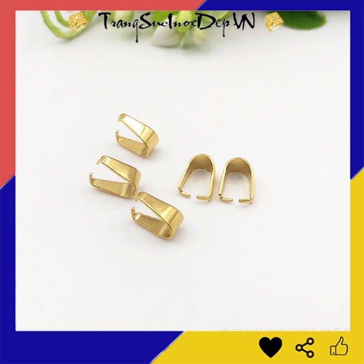 Móc mặt dây chuyền inox màu vàng sáng đẹp, không đen, dễ sử dụng