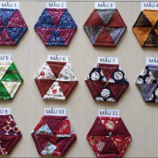 Đế lót ly bằng vải cotton dày homemade