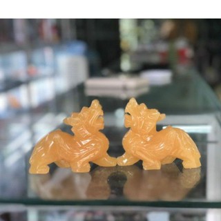 Cặp Tỳ Hưu Tài Lộc T.Anh Vàng Để Bàn Làm Việc 10cm