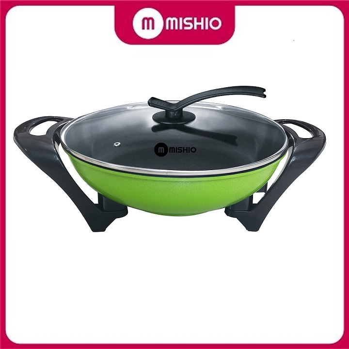 Nồi Lâu Điện Mishio MK219 1200W, dung tích 5L - Màu xanh cốm - Hàng chính hãng