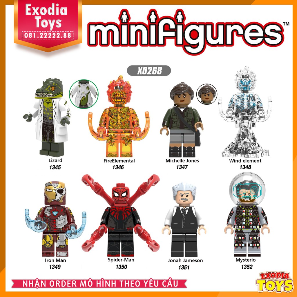 Xếp hình Minifigure Người Nhện Xa Nhà : Spider-Man Far From Home - Đồ Chơi Lắp Ghép Sáng Tạo - X0268