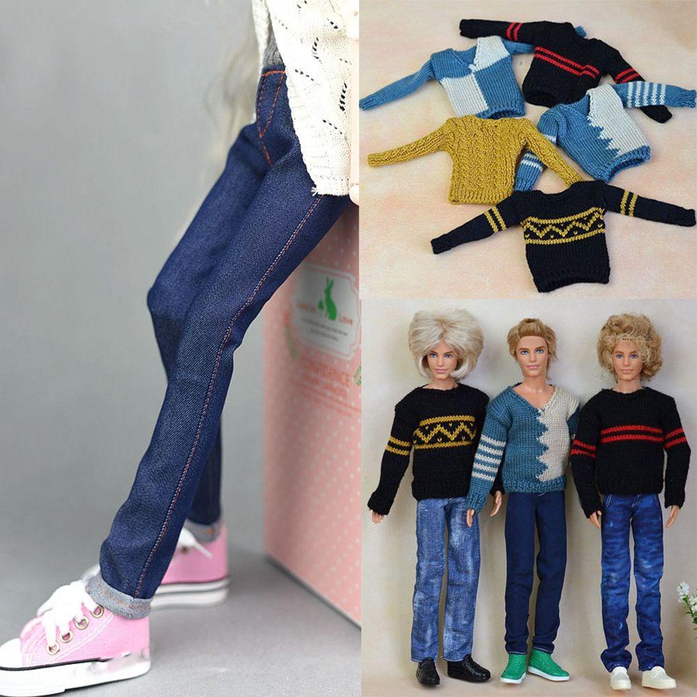 BEBETTERM Bộ Áo Sweater Dệt Kim + Quần Dài Thời Trang Cao Cấp Cho Búp Bê Nam