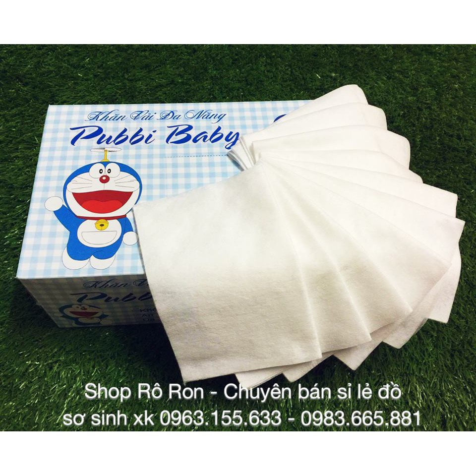 KHĂN VẢI KHÔ ĐA NĂNG PUBBI HỘP 400G