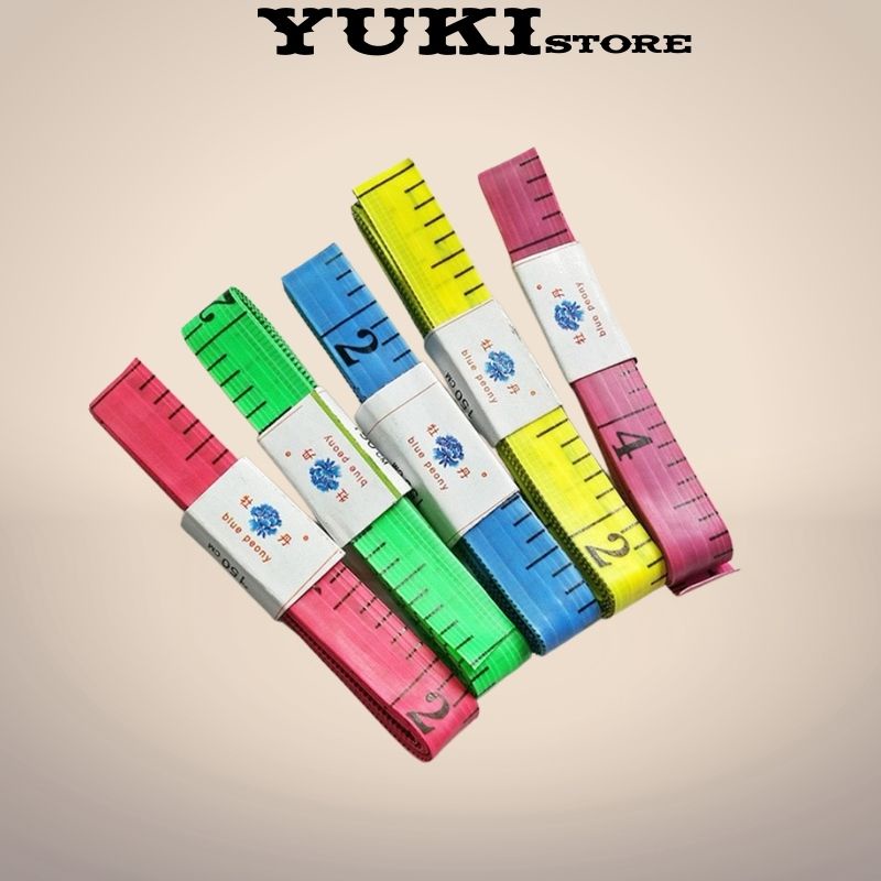 Thước Dây 1,5m Nhiều Màu Bền Đẹp Đo Chiều Cao, Vòng Eo YUKISTORE 1.5