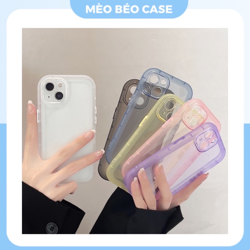 (SIÊU RẺ) Ốp lưng iphone viền dày chống sốc bảo vệ điện thoại đen trắng 7plus/8plus/x/xr/xs/11/12/13/pro/max/plus/promax