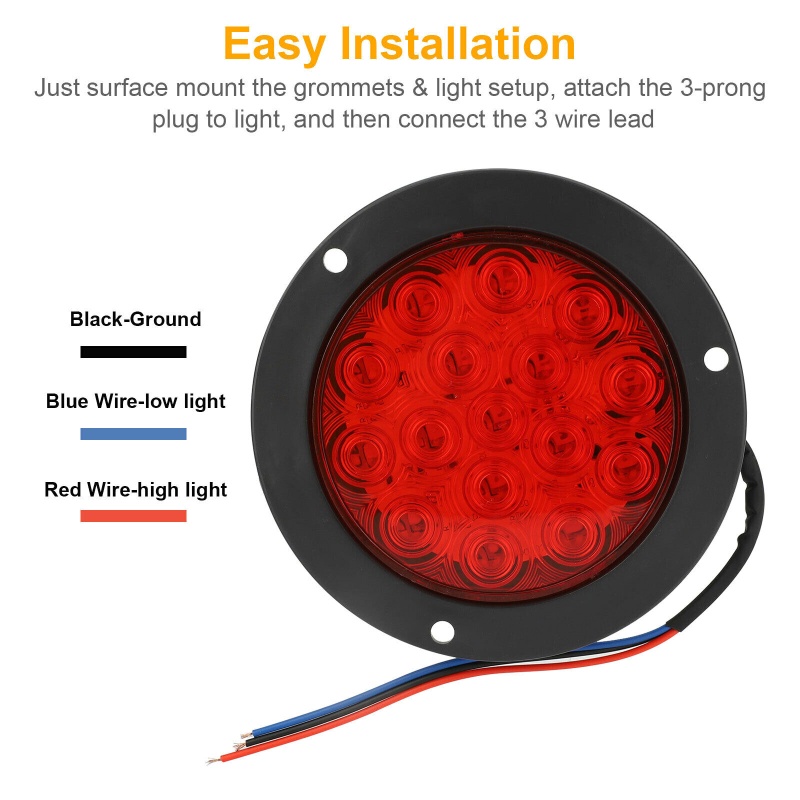 Bộ 2 Đèn Tín Hiệu 16 Bóng LED 12V 24V Chất Lượng Cao