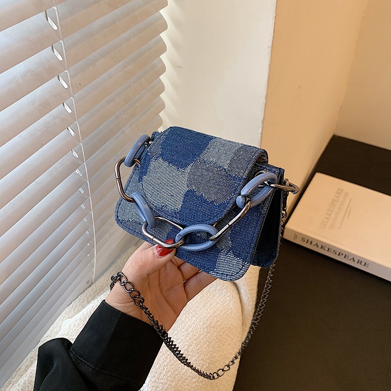 Túi đeo vai / kẹp dưới cánh tay phối dây xích đơn giản thời trang mùa hè cho nữ 2021