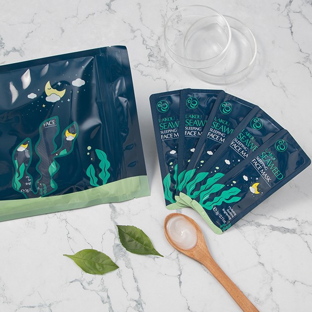 Mặt nạ ngủ LAIKOU tảo biển Seaweed Sleeping Face Mask gói 3g