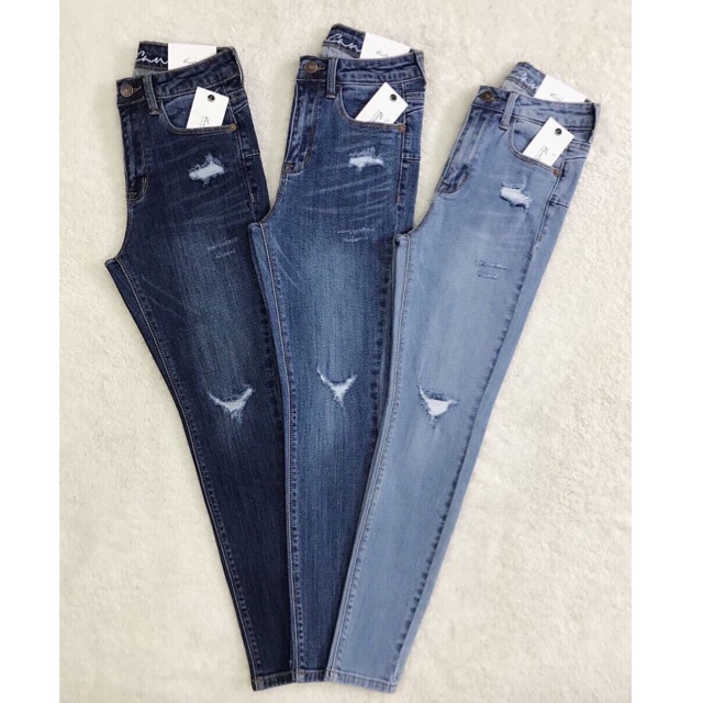 QUẦN JEANS SKINNY RÁCH 9 TẤC KANCAN
