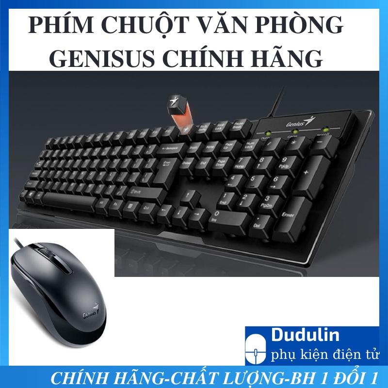 Combo Bàn Phím + Chuột Có/ Không Dây Genius KM-8100 - Hàng Chính Hãng- Bảo Hành 12 Tháng - 1 Đổi 1