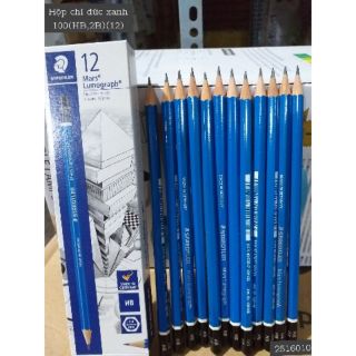 Hộp 12 chiếc chì Đức xanh 2B. HB
