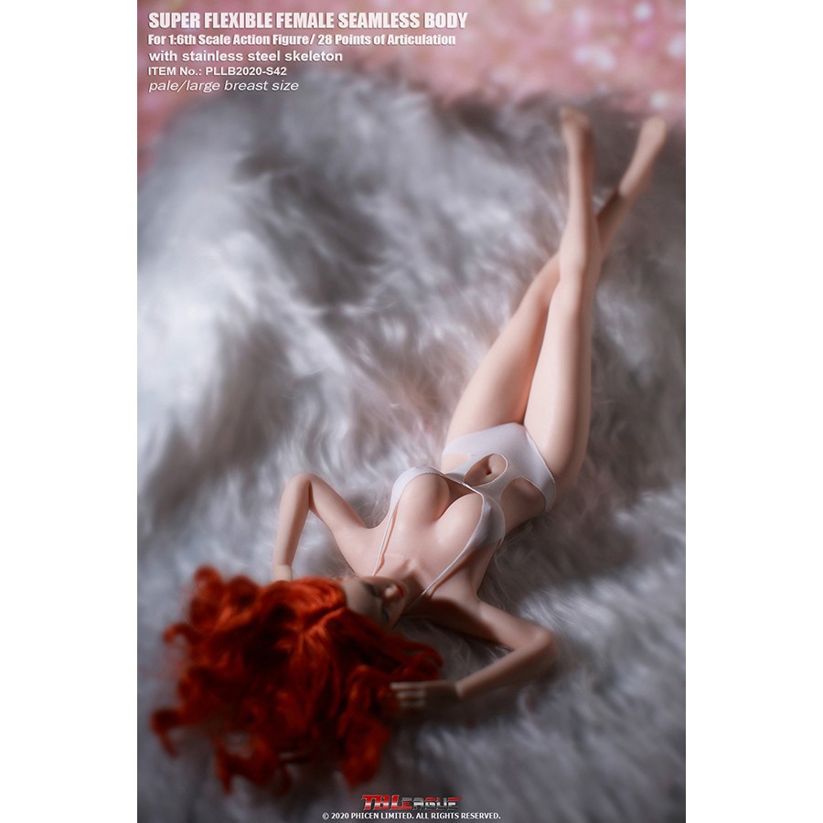 Mô hình 1/6 Búp bê Silicone fullset Body + Head tóc đỏ + Bikini + Base chính hãng9