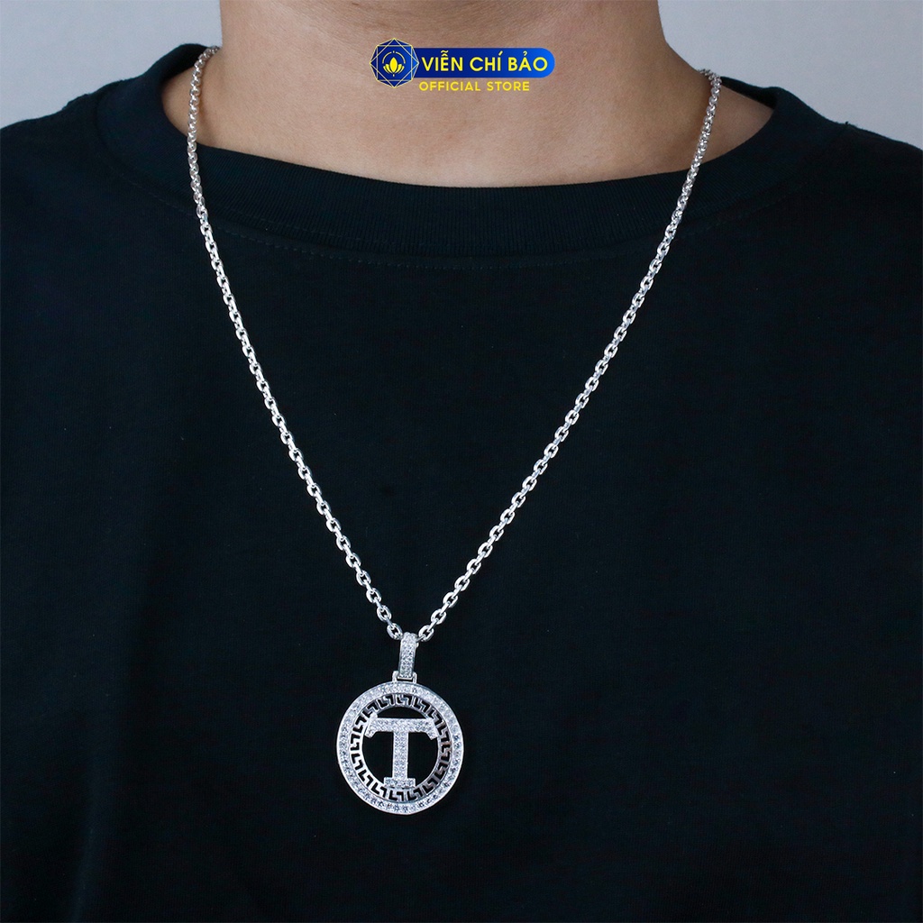 Mặt dây chuyền nam chữ T chất liệu bạc S925 thời trang phụ kiện trang sức nam Viễn Chí Bảo M300514-TH