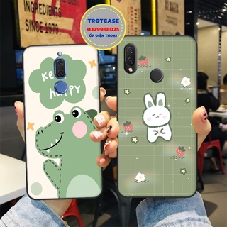 Ốp lưng điện thoại Huawei Nova 2i - Nova 3i - Nova 3e - in hình họa tiết chú khủng long xanh và thỏ xanh dễ thương