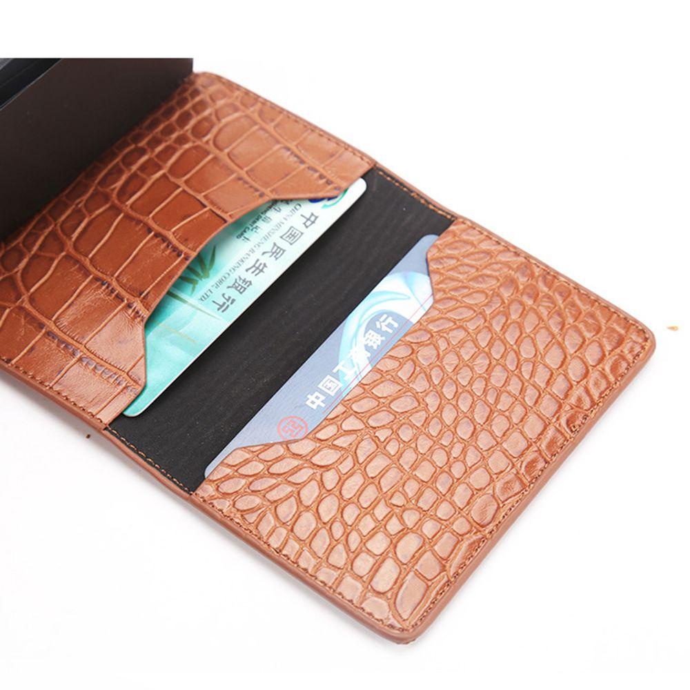 Ebinlands Ví Da PU Dạng Bật Lên Tự Động Bật Tắt RFID