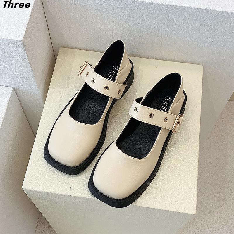 Women's shoes, high heels Mary Jane women's shoes spring style single shoes women Korean style wild thick-heeled Lolita shoes British style small leather shoes