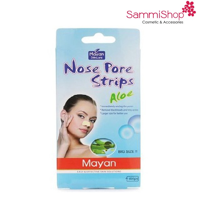 Miếng lột mụn lô hội Mayan Nose Pore Strips Aloe