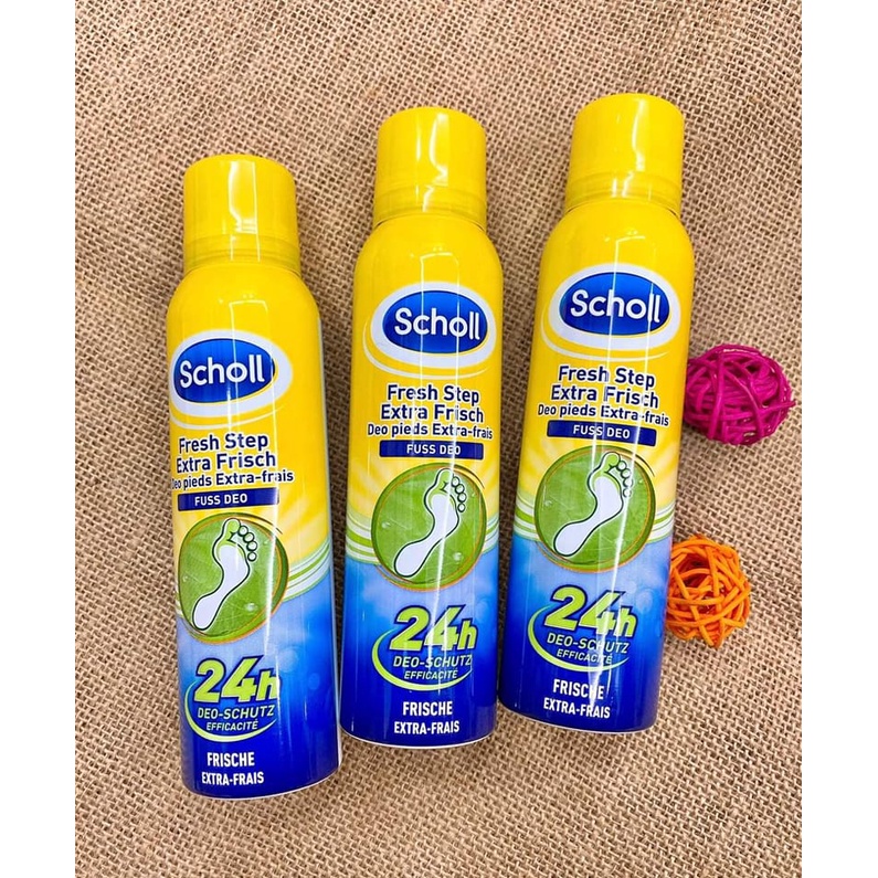 Xịt khử mùi hôi chân &amp; giày dép Scholl Fuss 150ml, ngăn mồ hôi chân - Gemizy Shop