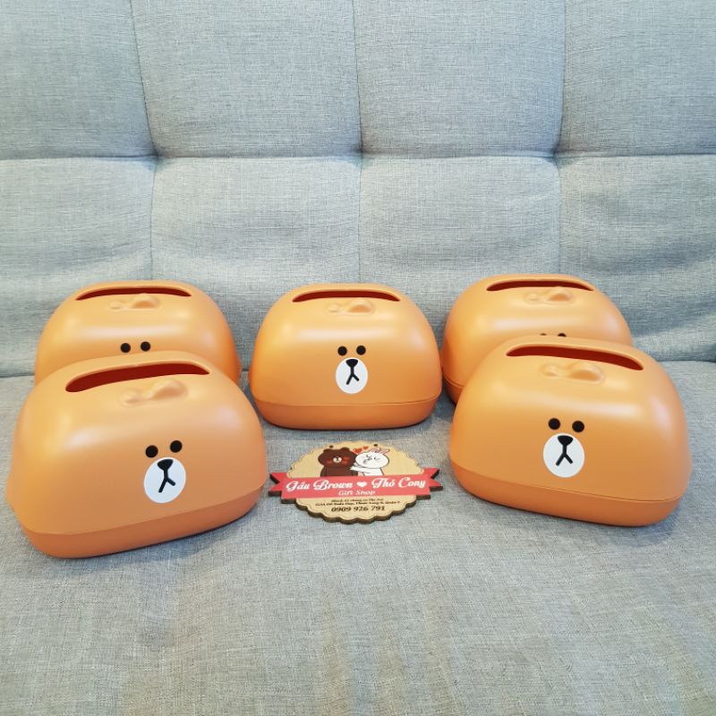 Hộp khăn giấy đáng yêu gấu brown 💟