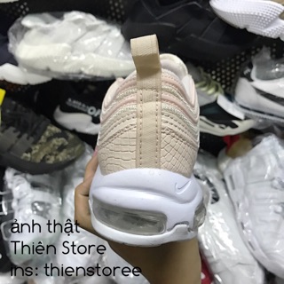 Ảnh thật - Giày Air Max 97 hồng da rắn