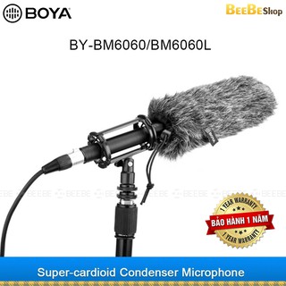 Boya BY-BM6060L - Micro Shotgun Chuyên Dụng Phỏng Vấn, Quay Phim, Ghi Hình Ngoài Trời Cho Máy Ảnh, Máy Quay