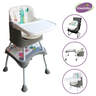 Ghế ăn dặm kiêm bàn học cho bé 3 in 1 Mastela 1016 - ngồi cao, thấp và tập vẽ tiêu chuẩn Mỹ ASTM - BPA Free