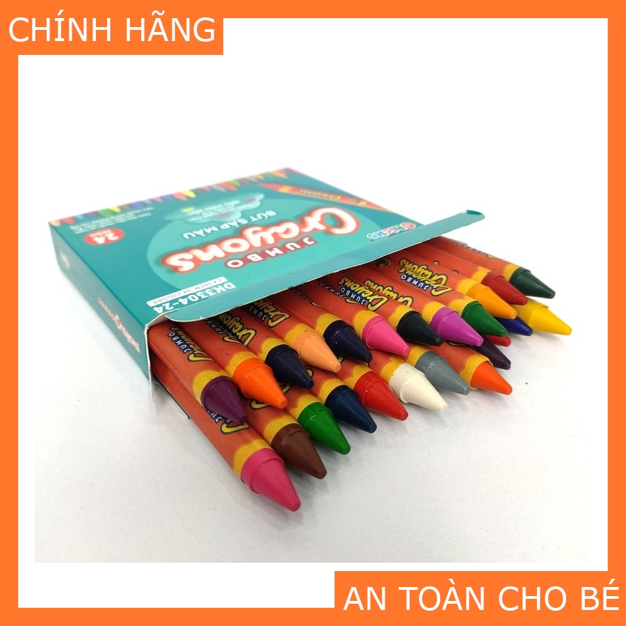 Bút Sáp Màu Duka:  Jumbo Crayons (24 Màu) DK 3304 - 24 An Toàn Cho Trẻ