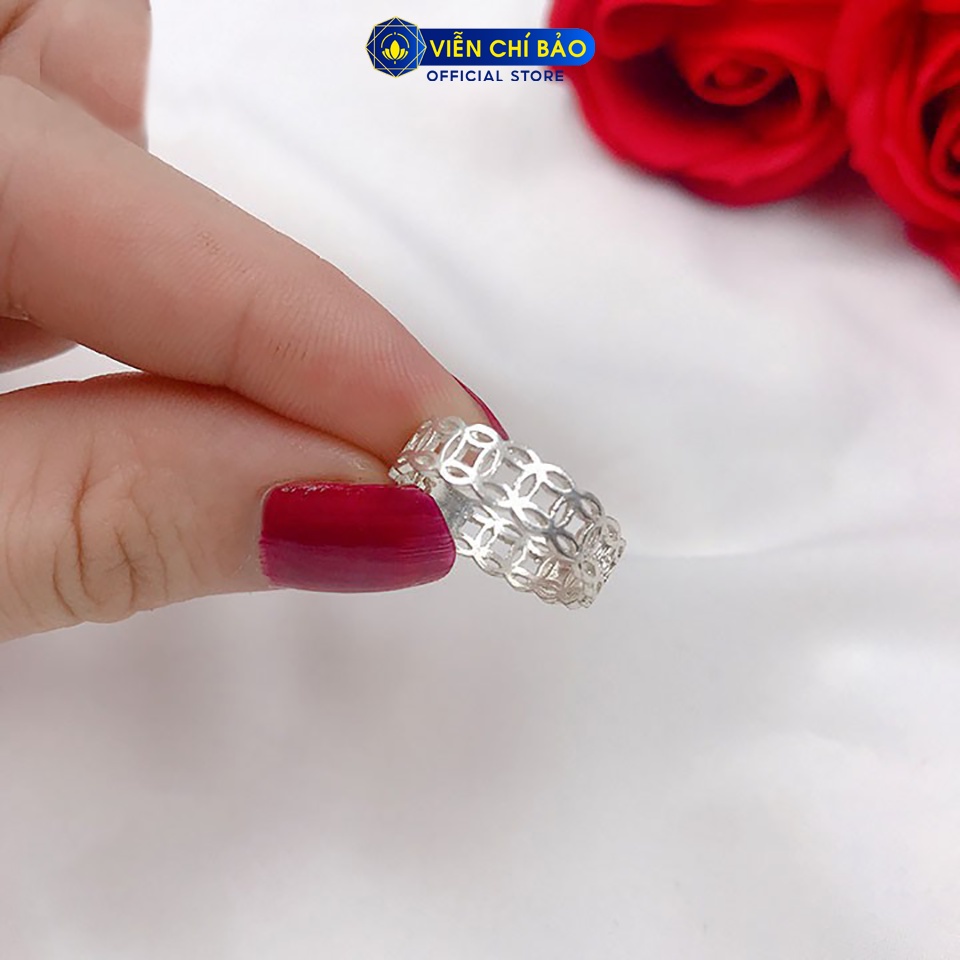 Nhẫn bạc nữ kim tiền may mắn chất liệu bạc 925 thời trang phụ kiện trang sức nữ thương hiệu Viễn Chí Bảo N400105