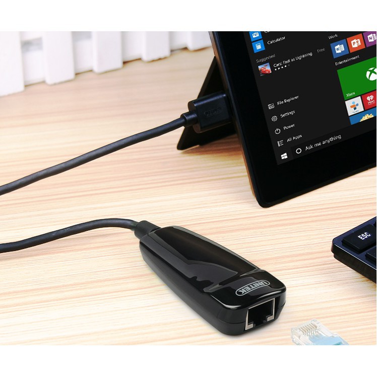 [HOT DEAL]  Cổng USB 2.0 to Lan 10/100 Mbps Y-1466 chính hãng Unitek