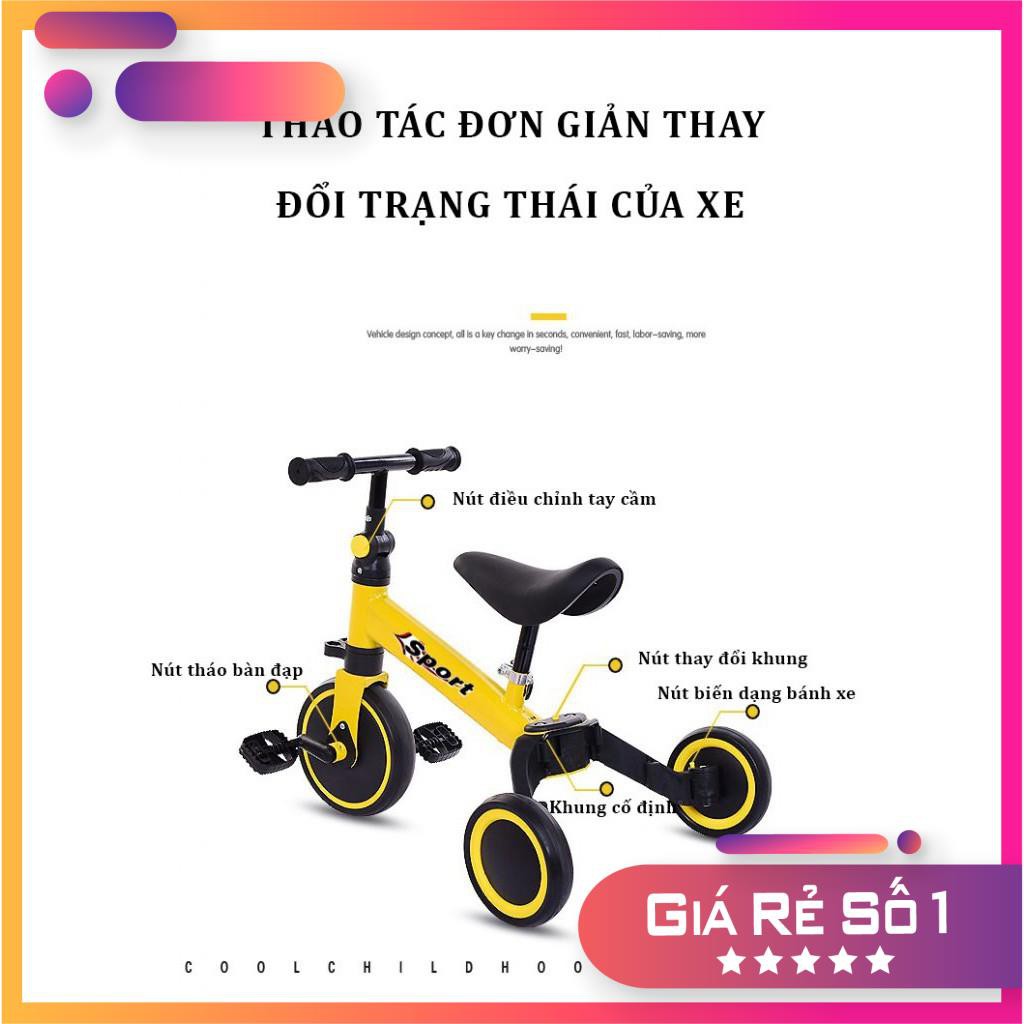 [RẺ SỐ 1 MIỀN BẮC]  Xe đạp 3 bánh kết hợp xe thăng bằng và chòi chân cho bé [UY TÍN SỐ 1 VIỆT NAM]