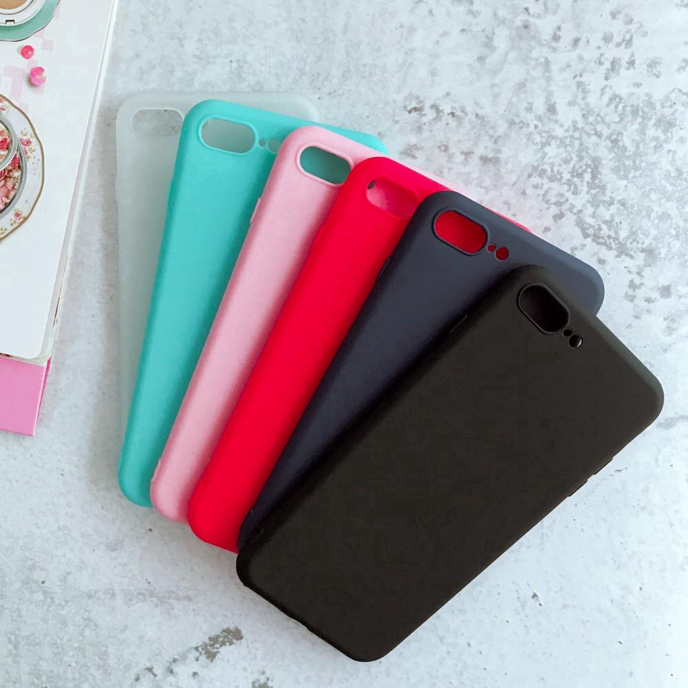Ốp Lưng Điện Thoại Nhựa Mềm iPhone 5 5S SE 6 6s 6Plus 6SPlus Màu Kẹo