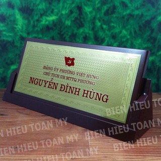 Biển chức danh đồng gỗ-  shop Biển Hiệu Toàn Mỹ