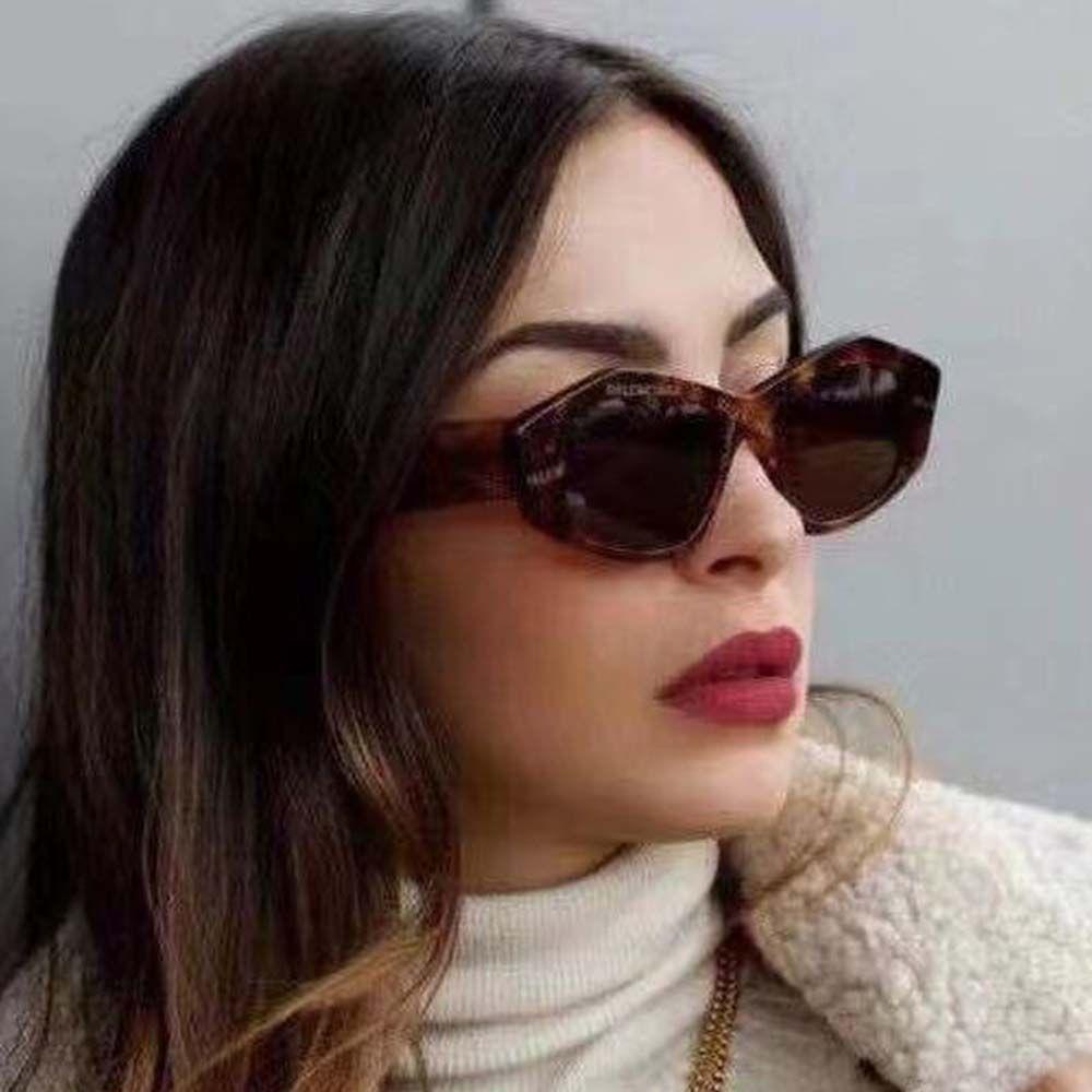 Kính Mát Hình Tam Giác Chống Tia UV400 Họa Tiết Da Báo Thời Trang Dành Cho Nữ