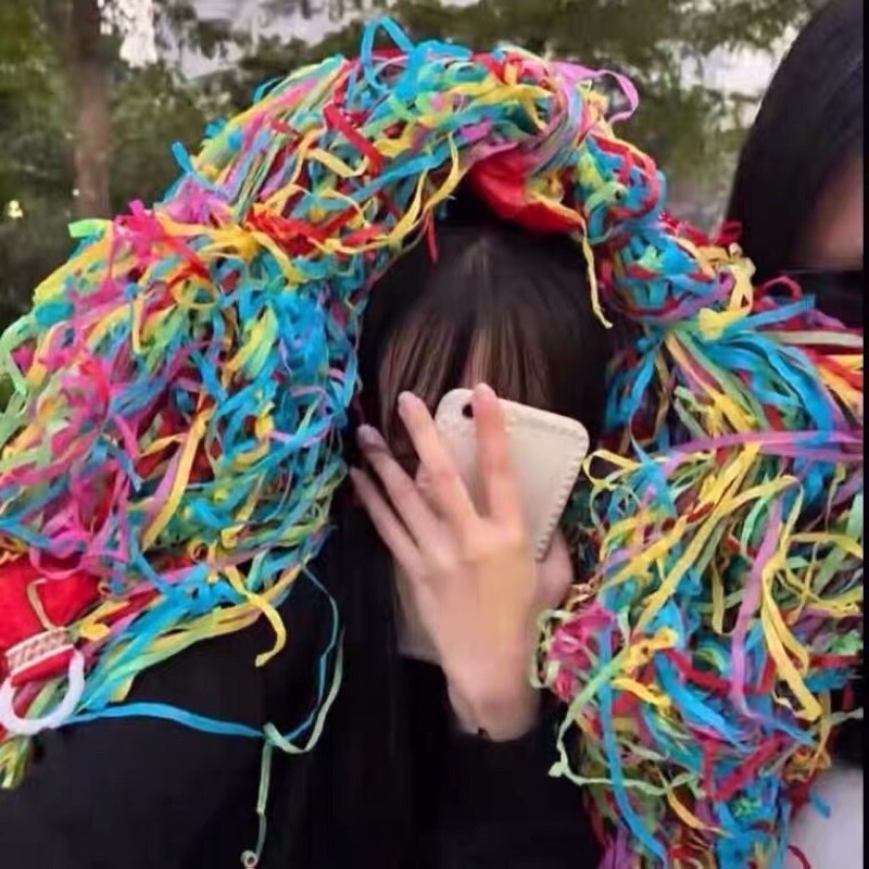 Giấy ném ảo thuật tua rua, pháo giấy confetti dạng sợi nhiều màu sắc