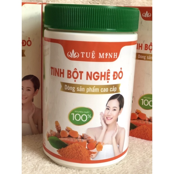 Tinh Bột Nghệ Đỏ Nguyên Chất Tuệ Minh Cao Cấp, Đẹp Dáng - Sáng Da - Mờ Thâm Nám - Tốt Cho Dạ Dày (hộp 0,5kg)