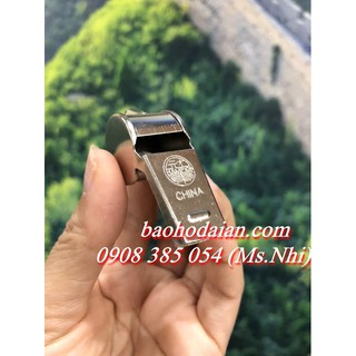 Còi thổi chất liệu inox- Hình thật
