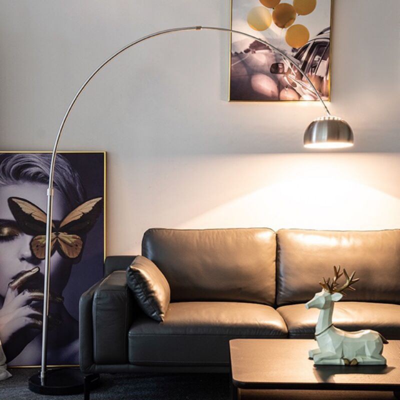 Đèn cây đứng Dáng Cong tăng giảm chiều cao SIZE TO cao cấp, Decor trang trí nội thất HIỆN ĐẠI - Ảnh thật 100%