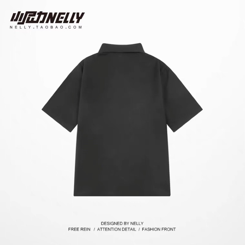 Áo sơ mi tay ngắn 126535 nelly heybig form rộng dành cho nam và nữ TRYEX 11.8