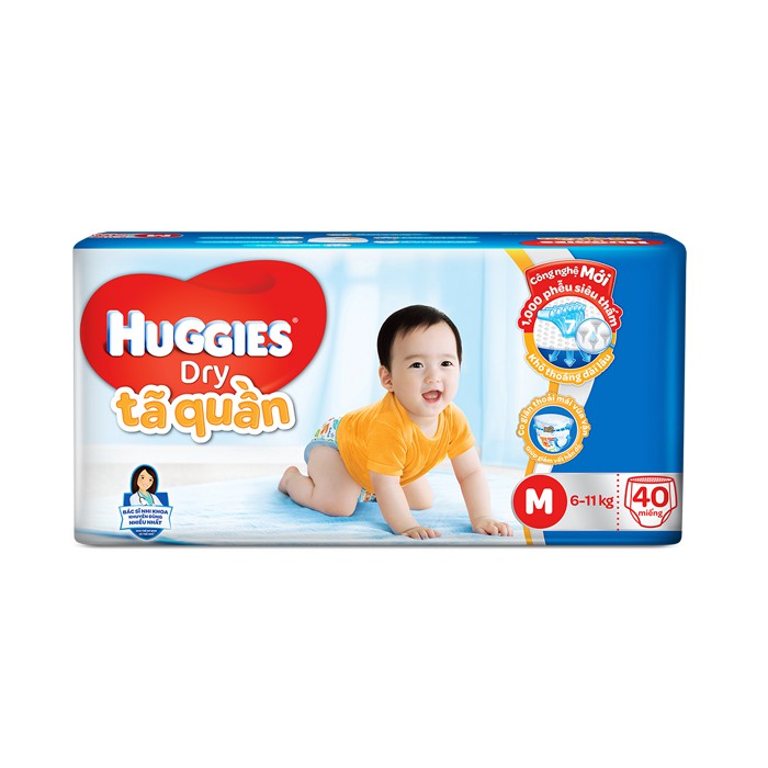 {TẶNG 6 MIẾNG CÙNG LOẠI}-Tã quần Huggies M42, L38, XL34, XXL30 MỚI