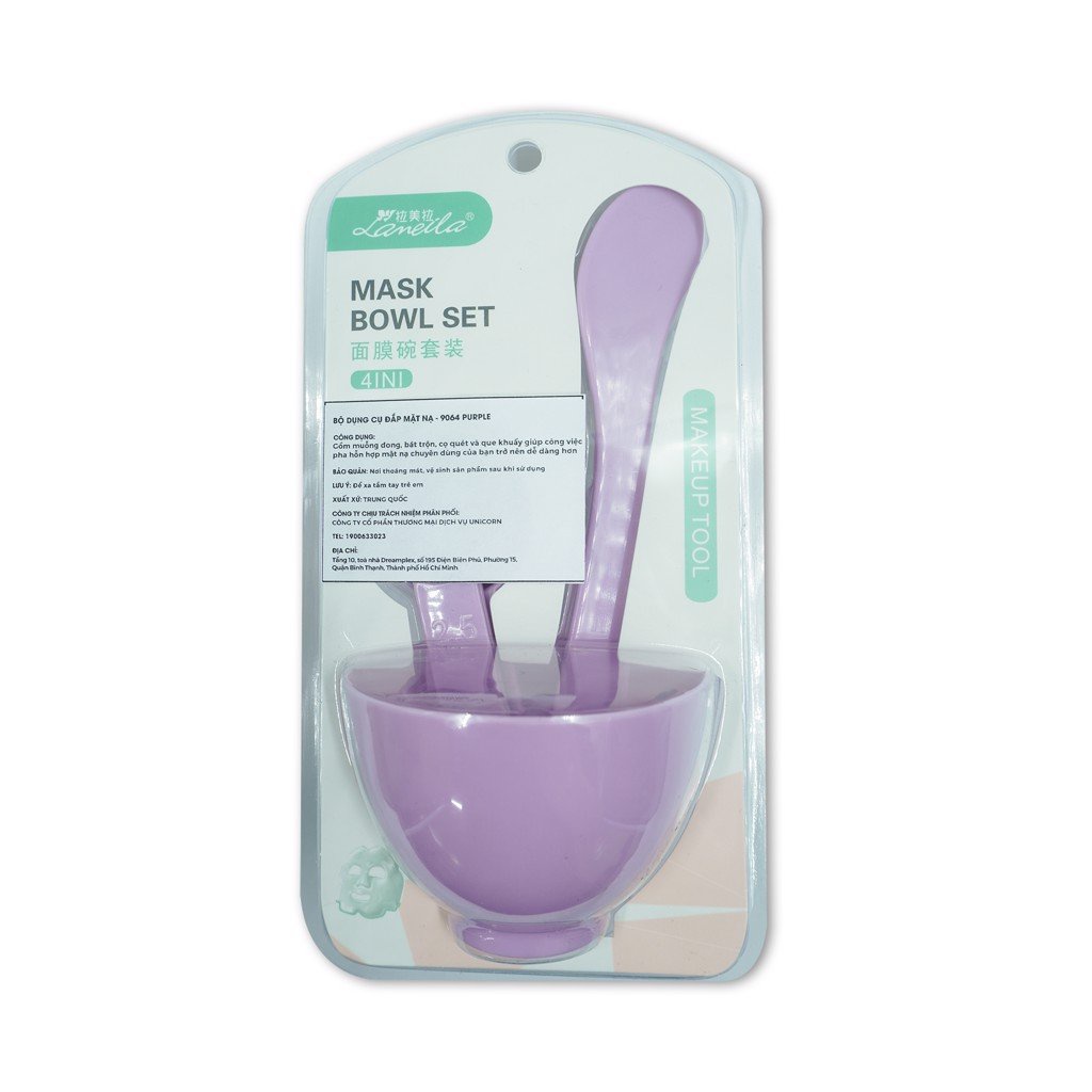 Bộ Dụng Cụ Trộn Đắp Mặt Nạ Bằng Nhựa Cao Cấp Lameila Mask Bowl 9064
