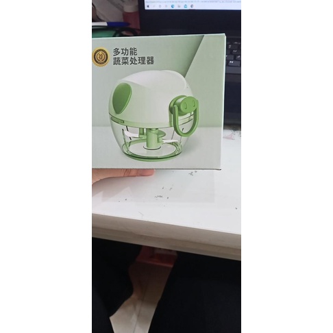 MÁY XAY TỎI, ỚT MINI CẦM TAY HÌNH CHÚ HEO XANH