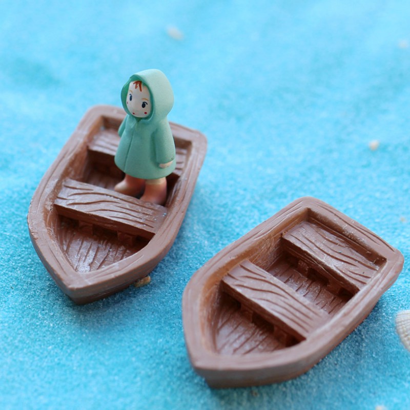 Set 2 Mô Hình Chiếc Thuyền Mini Dùng Để Trang Trí Cây Bonsai
