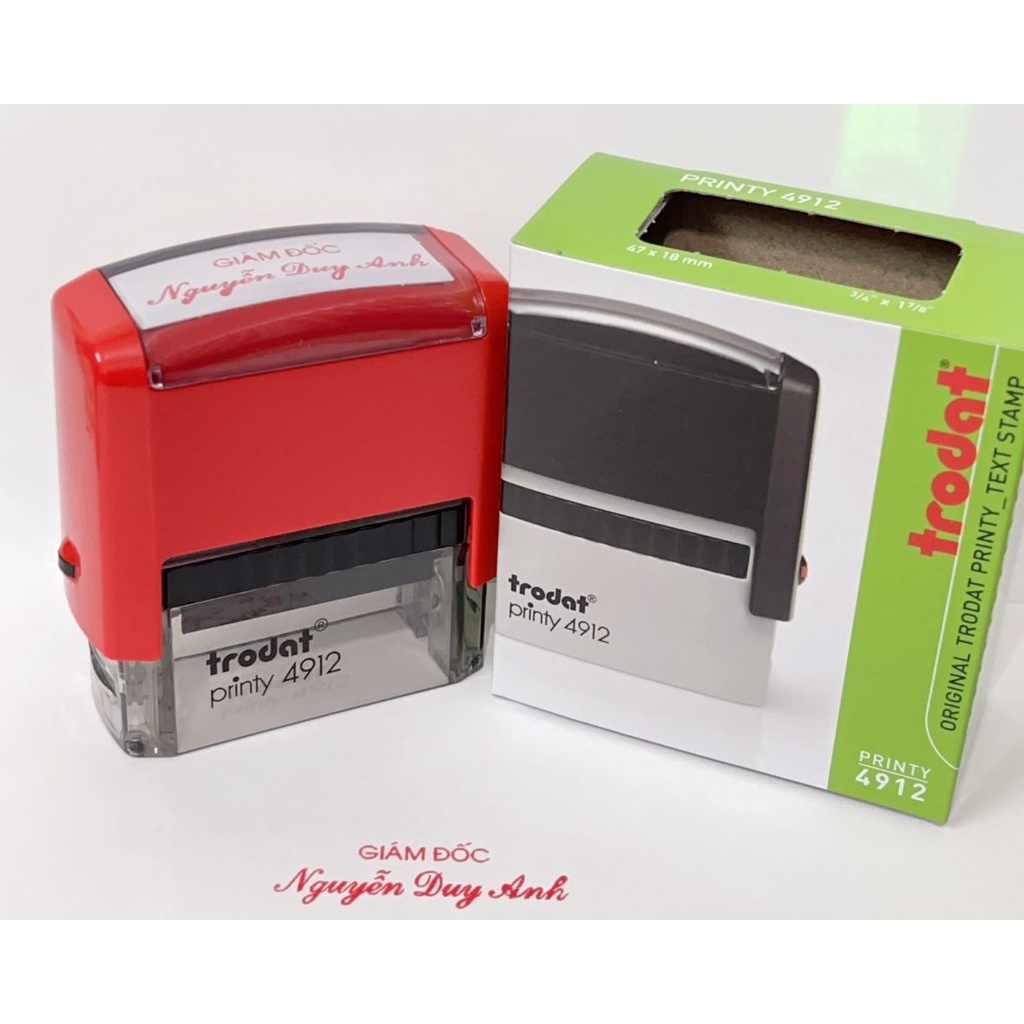 Khắc dấu chức danh kích thước 18x47mm