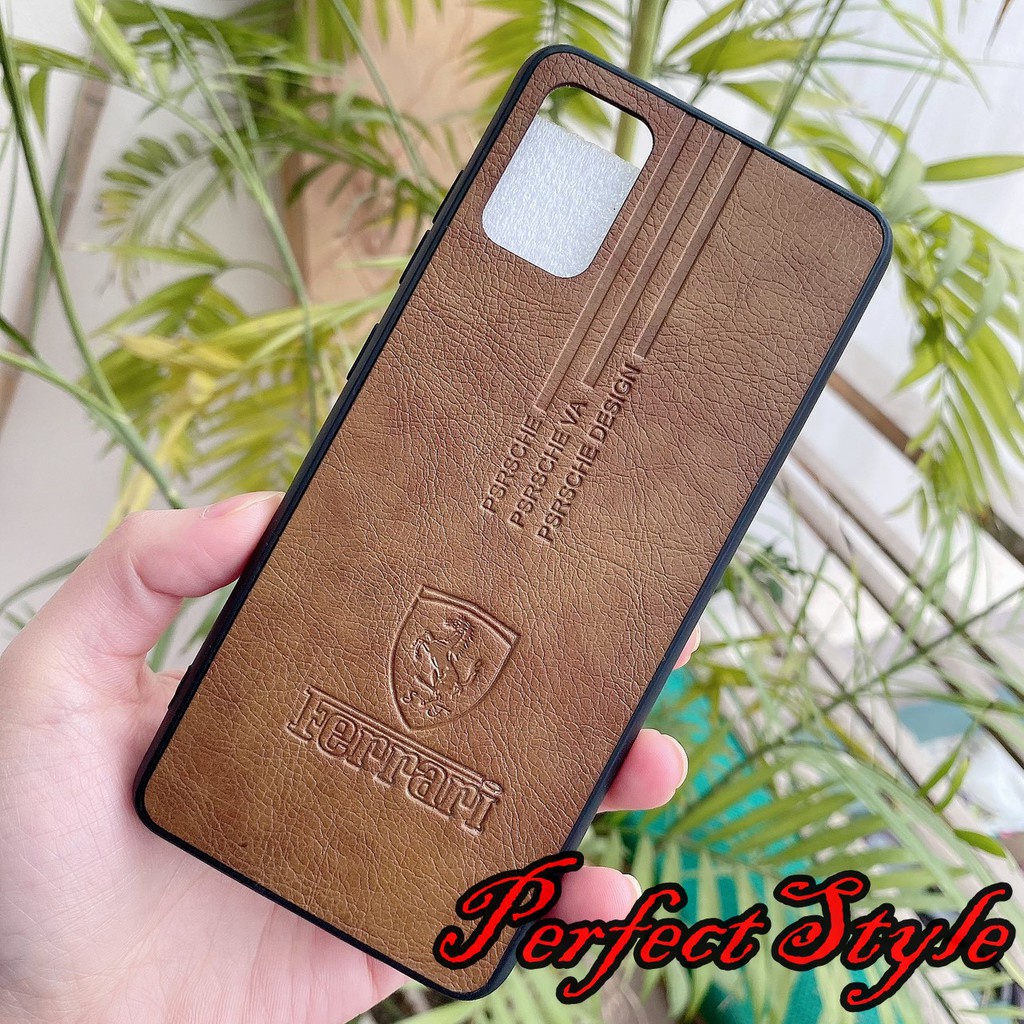 Ốp lưng da Fe rrari  Oppo A16 A16k A55 A95 Reno 8