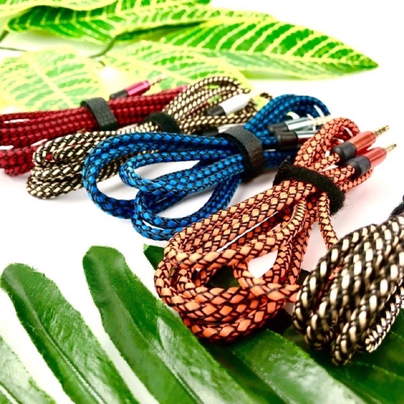 DÂY KẾT NỐI VIDEO / AUDIO / LẤY NHẠC CHUẨN KẾT NỐI JACK 3.5, DÂY DÀI 1M NHIỀU MÀU SẮC VÀ ĐƯỢC BỌC DÙ CHỐNG ĐỨT