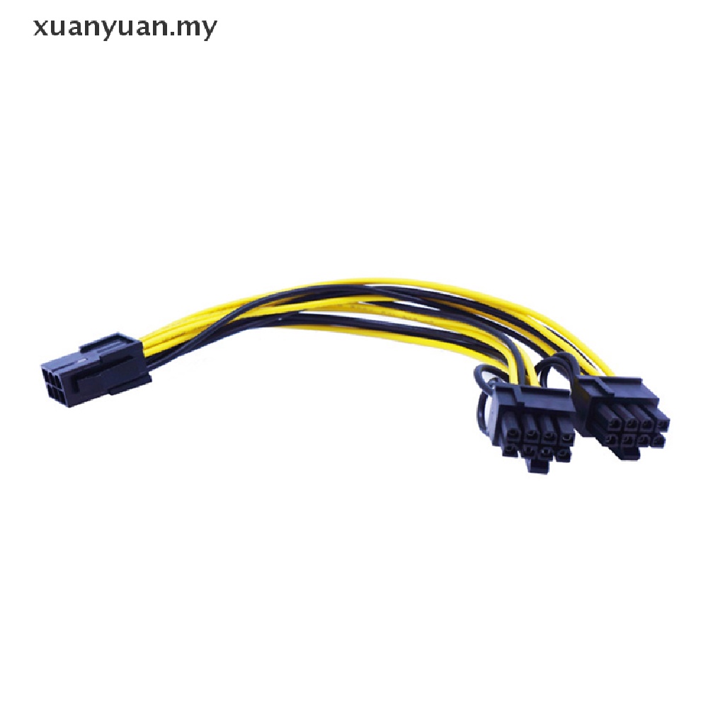 Dây cáp chia nguồn 6pin sang 6+2pin (6-pin/8-pin) cho Card đồ họa