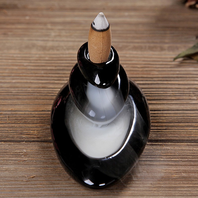 Thác Khói Trầm Hương Cao Cấp - Thác Đốt Trầm Mini - Hình Đá