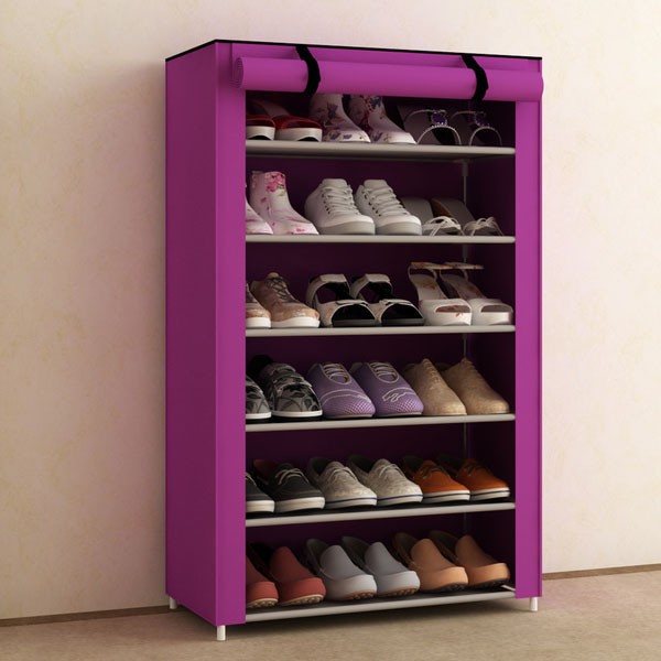 Tủ giày vải 7 tầng 6 ngăn có khóa kéo - Tủ vải đa năng 7 tầng - Bảo hành 1 đổi 1 trong 7 ngày - KT : 60 x 30 x 90 cm