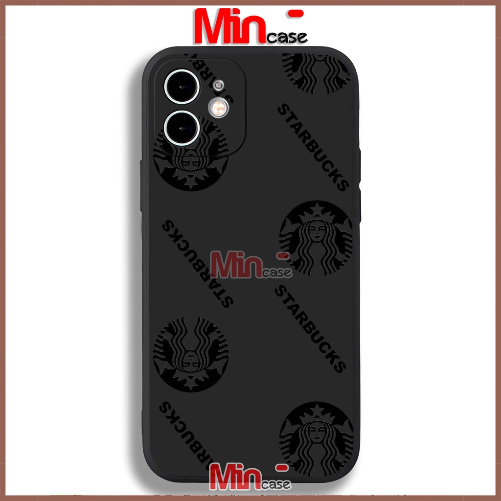 Ốp lưng iPhone Starbucks Boy London viền vuông silicon dẻo cho iphone 6/6s/7/8/X/XS/XR/11/12/13 Pro Plus Max cute