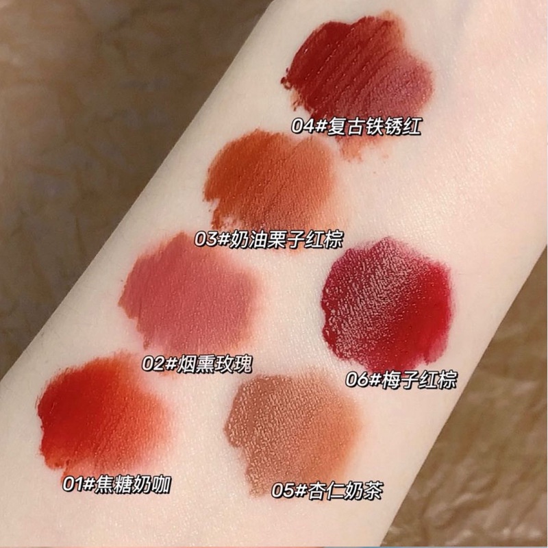 [Hàng mới về] Set 6 Son Kem Lì MAGIC CASA bear Fluffy Lip Glaze velvet Siêu Xinh Chất Mềm Và Mịn Môi Cao Cấp